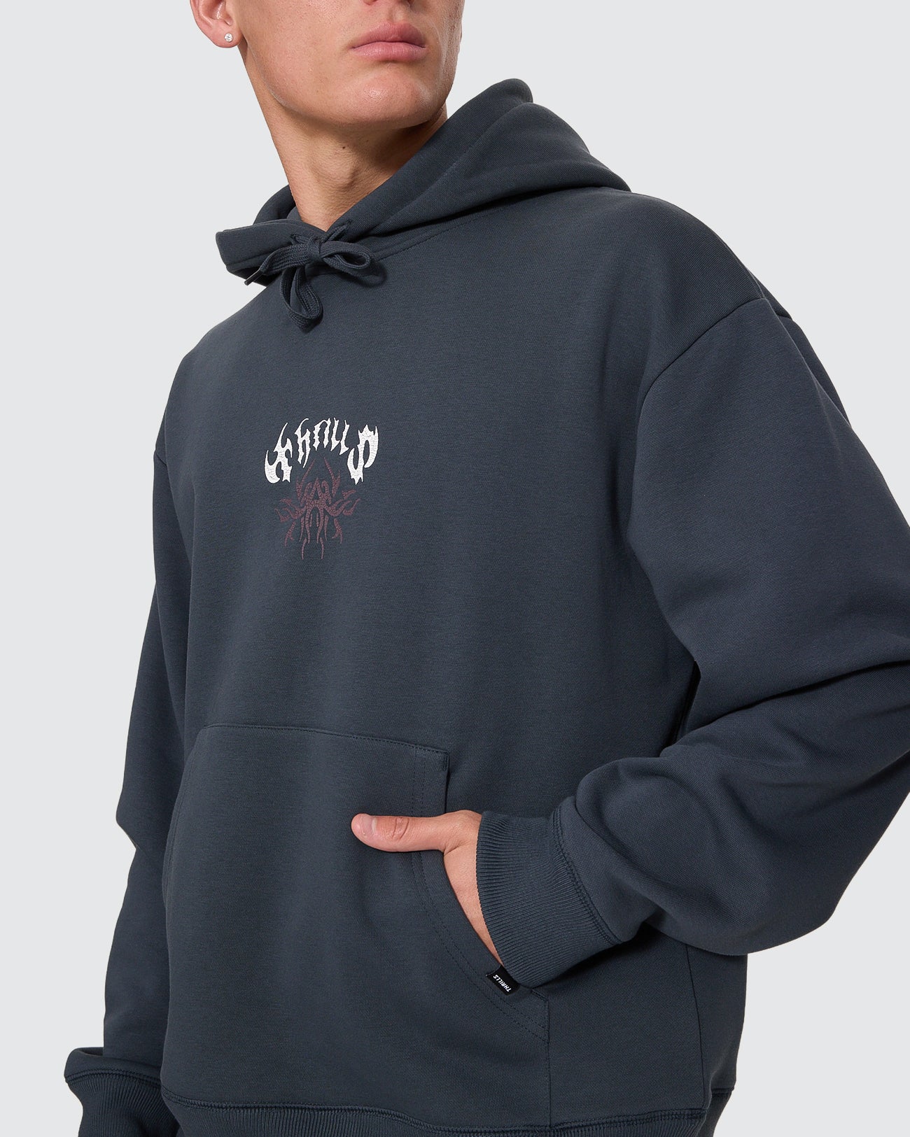 Stagger Slouch Pull On Cropped Hood