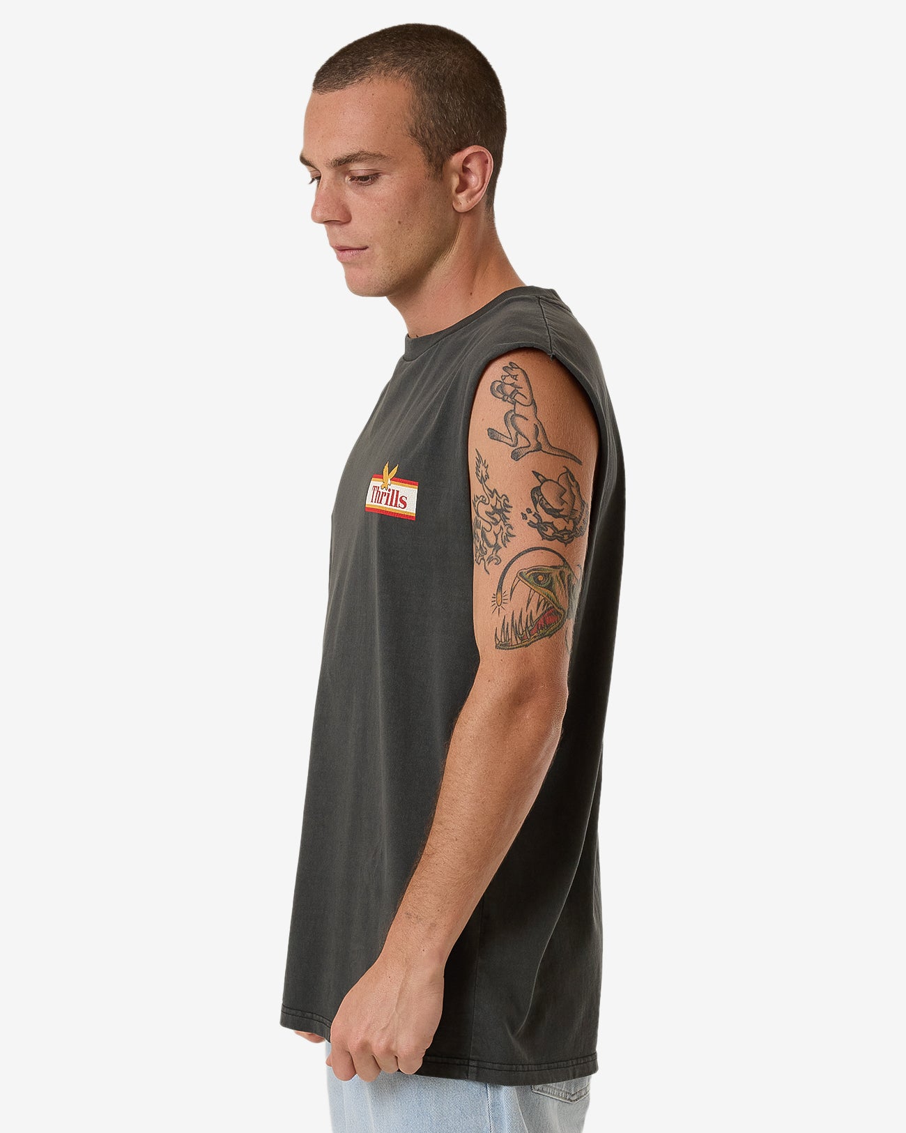 Never Stop Merch Fit Muscle Tee