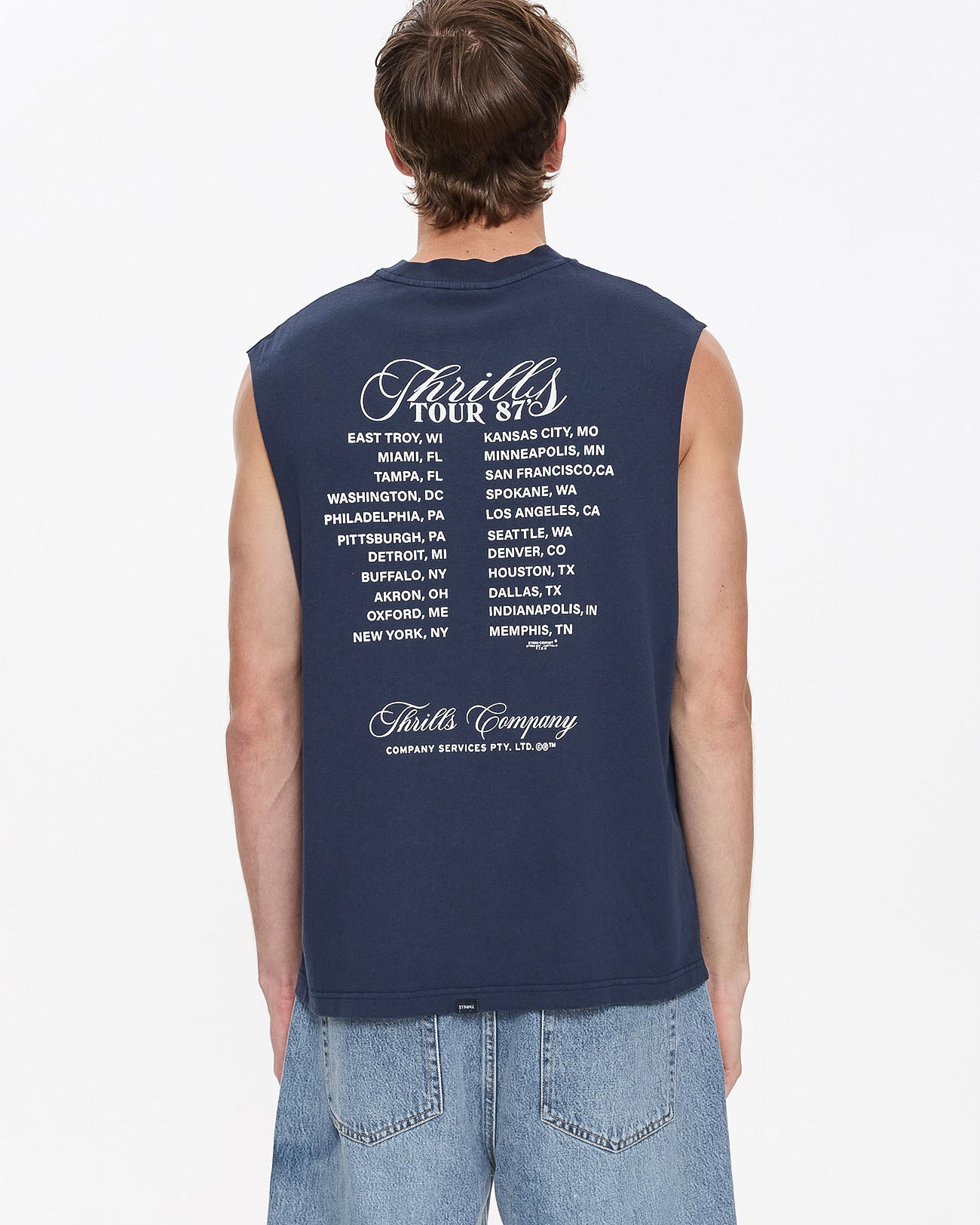 Superior Power Box Fit Oversize Cropped Muscle Tee