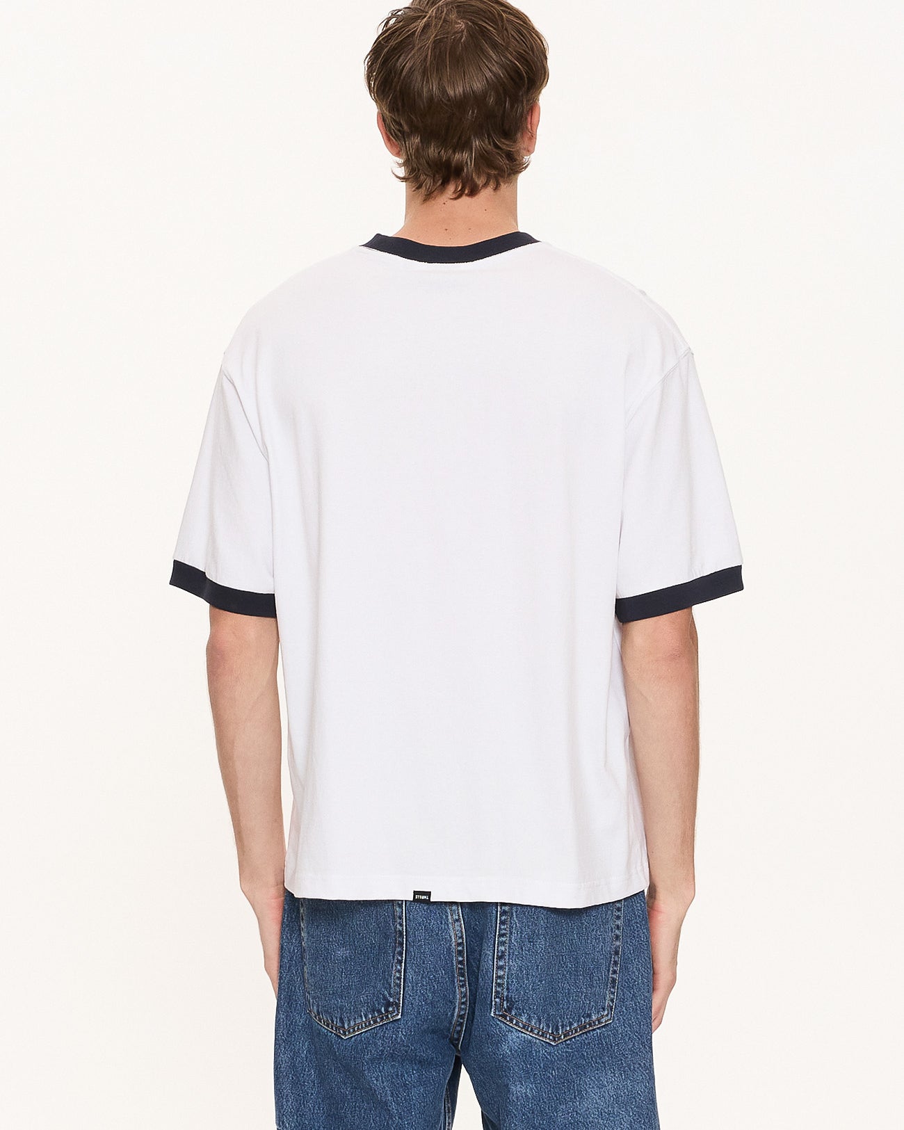 Fusion Ringer Box Fit Oversize Cropped Tee