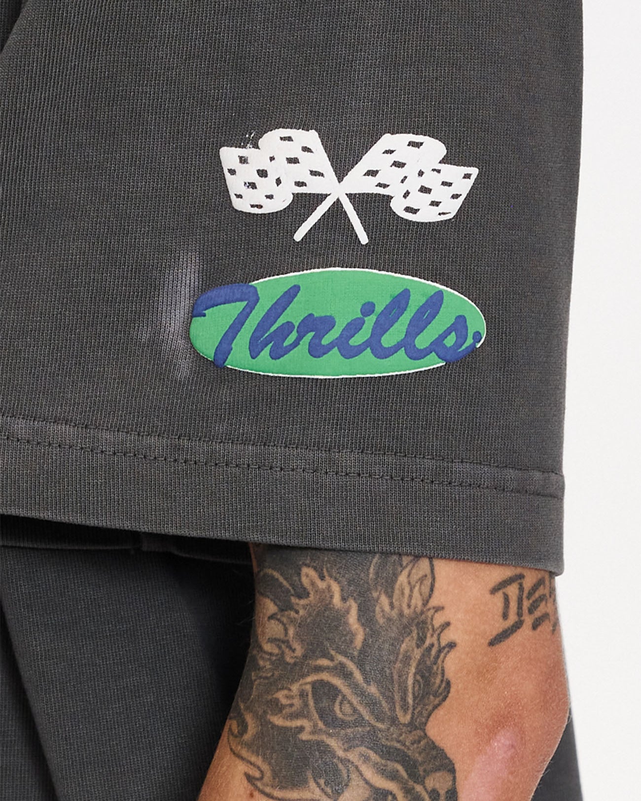 Super Charged Box Fit Oversize Cropped Tee