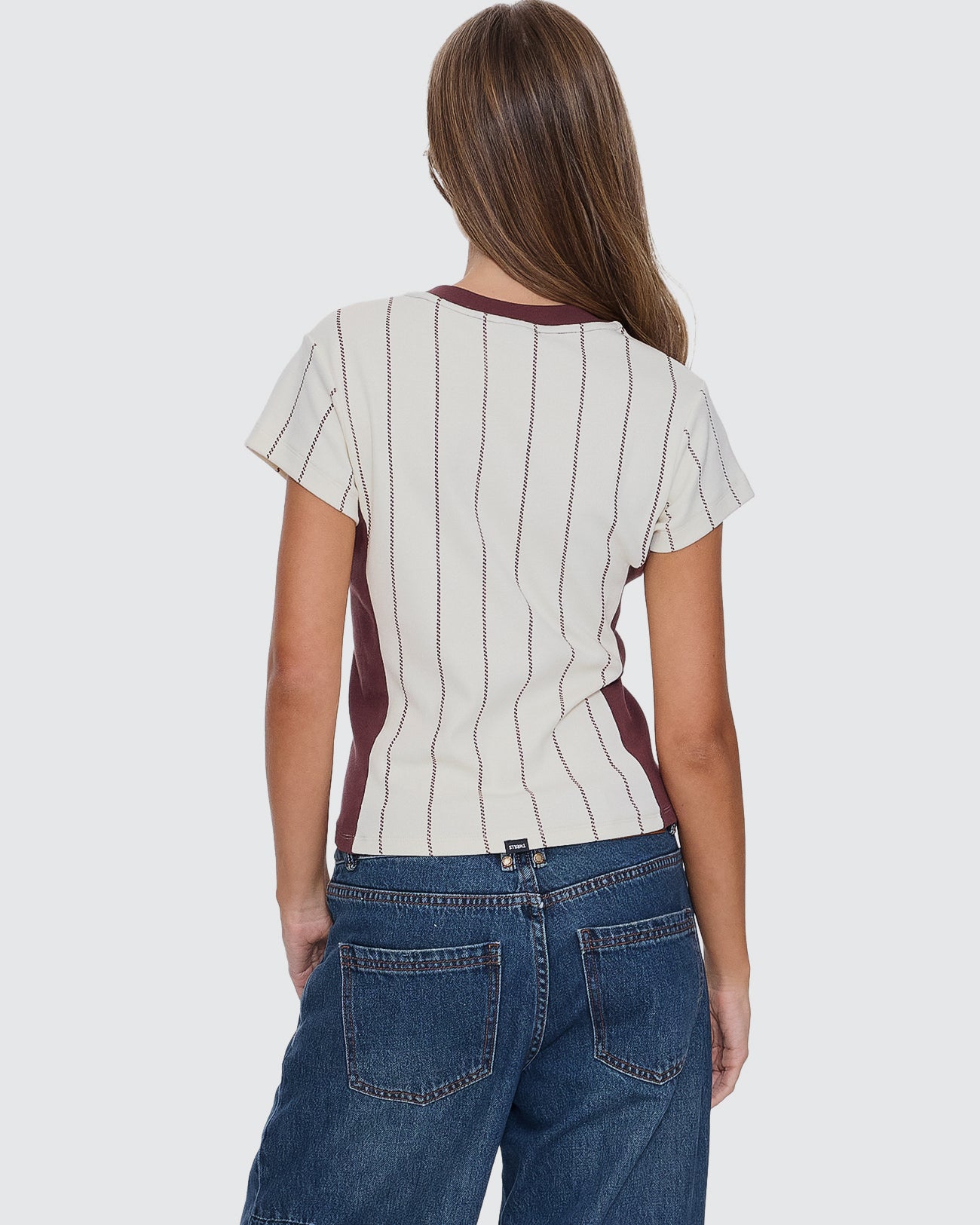 Baseline Stripe V-Neck Club Tee