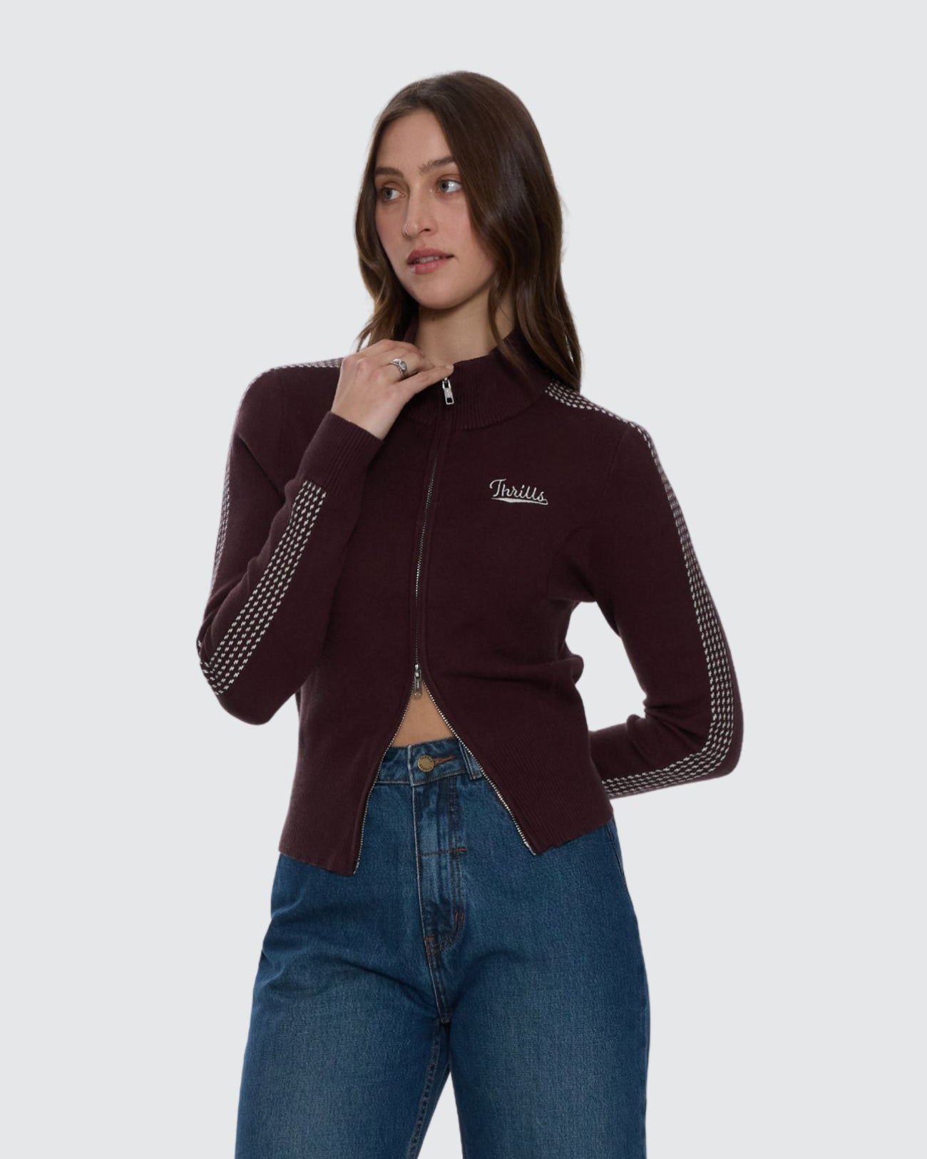 Final Call Zip Knit Sweater