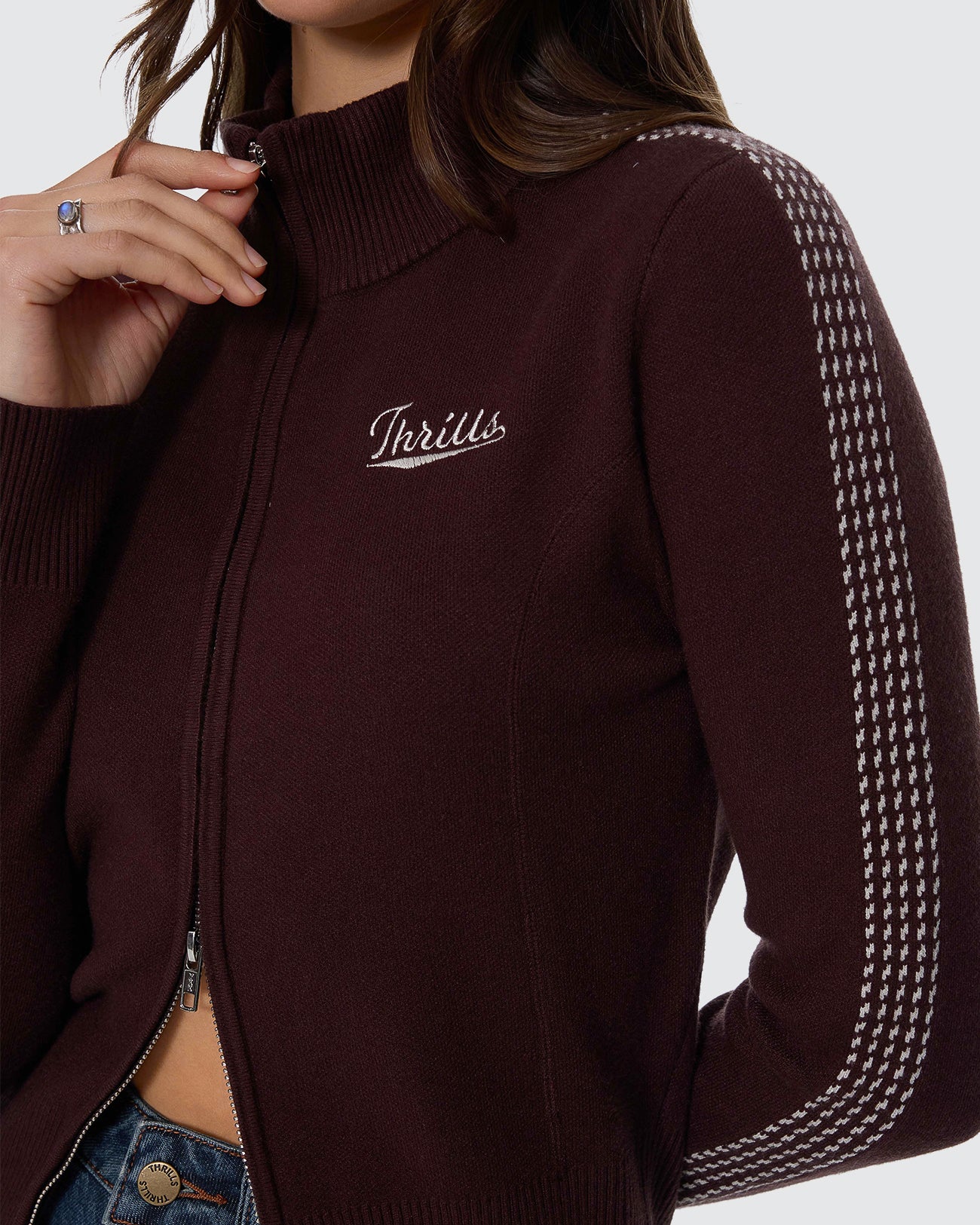 Final Call Zip Knit Sweater