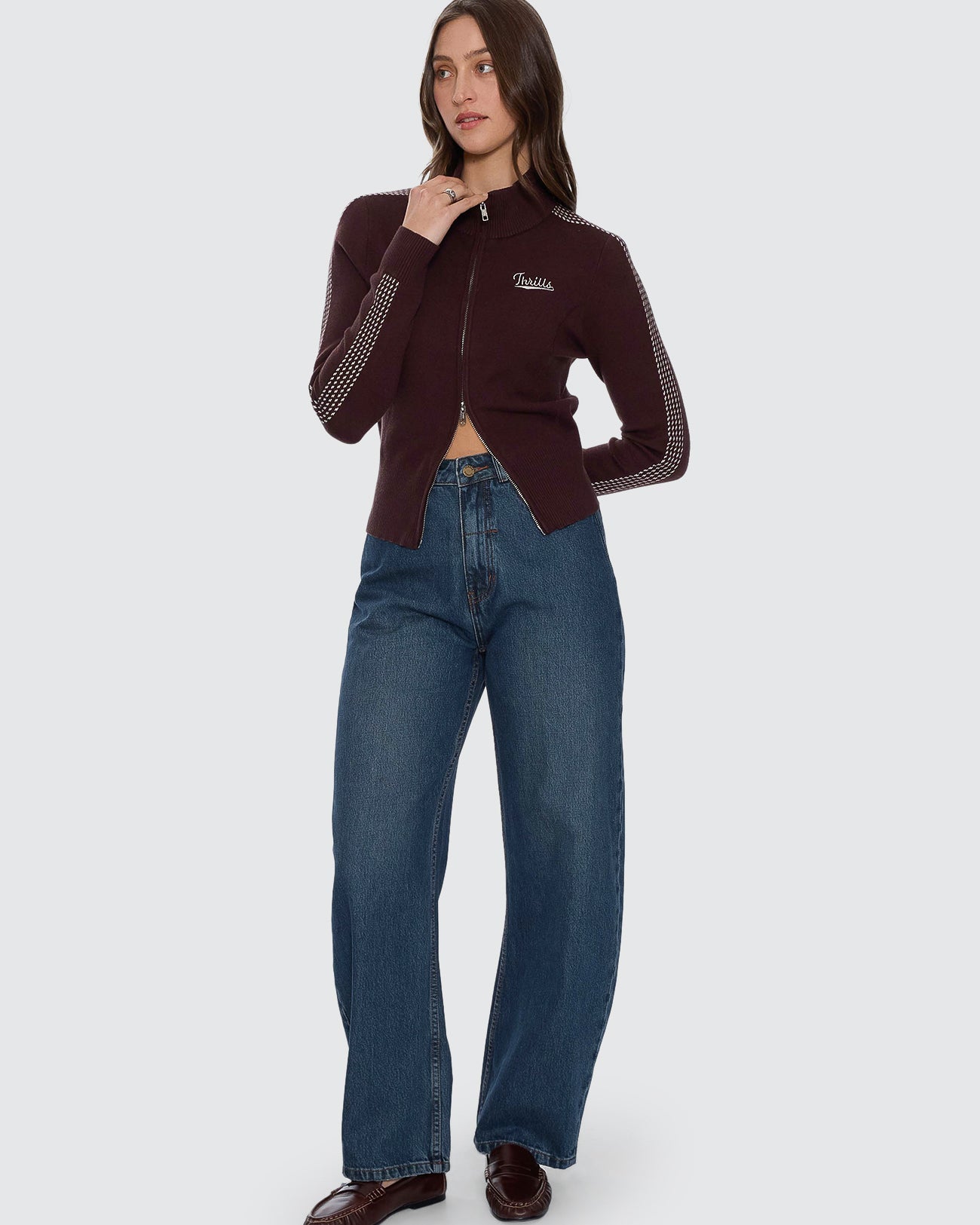 Final Call Zip Knit Sweater