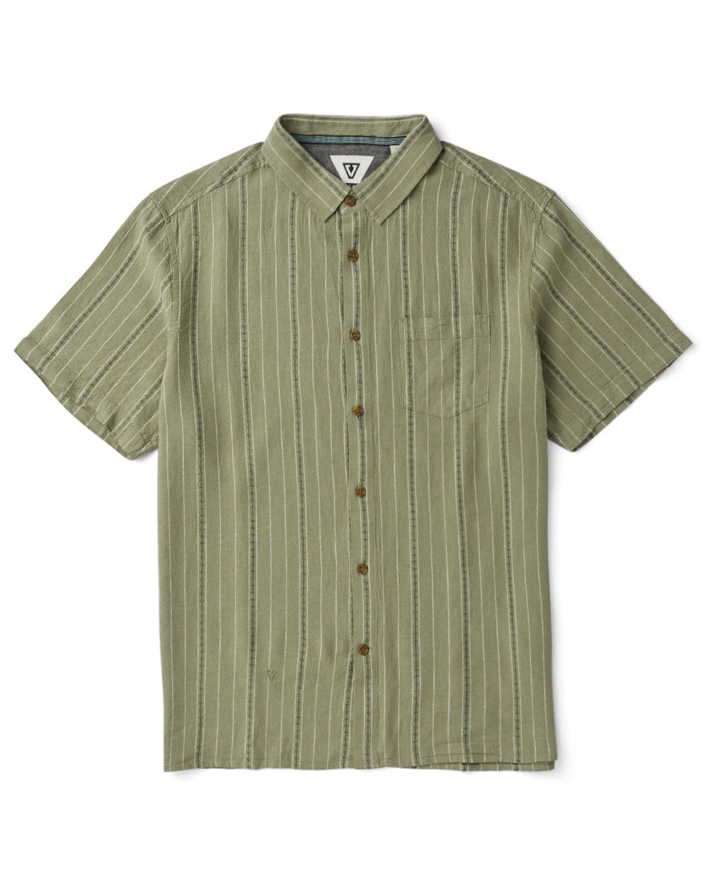 Linen Pin Short Sleeve Shirt