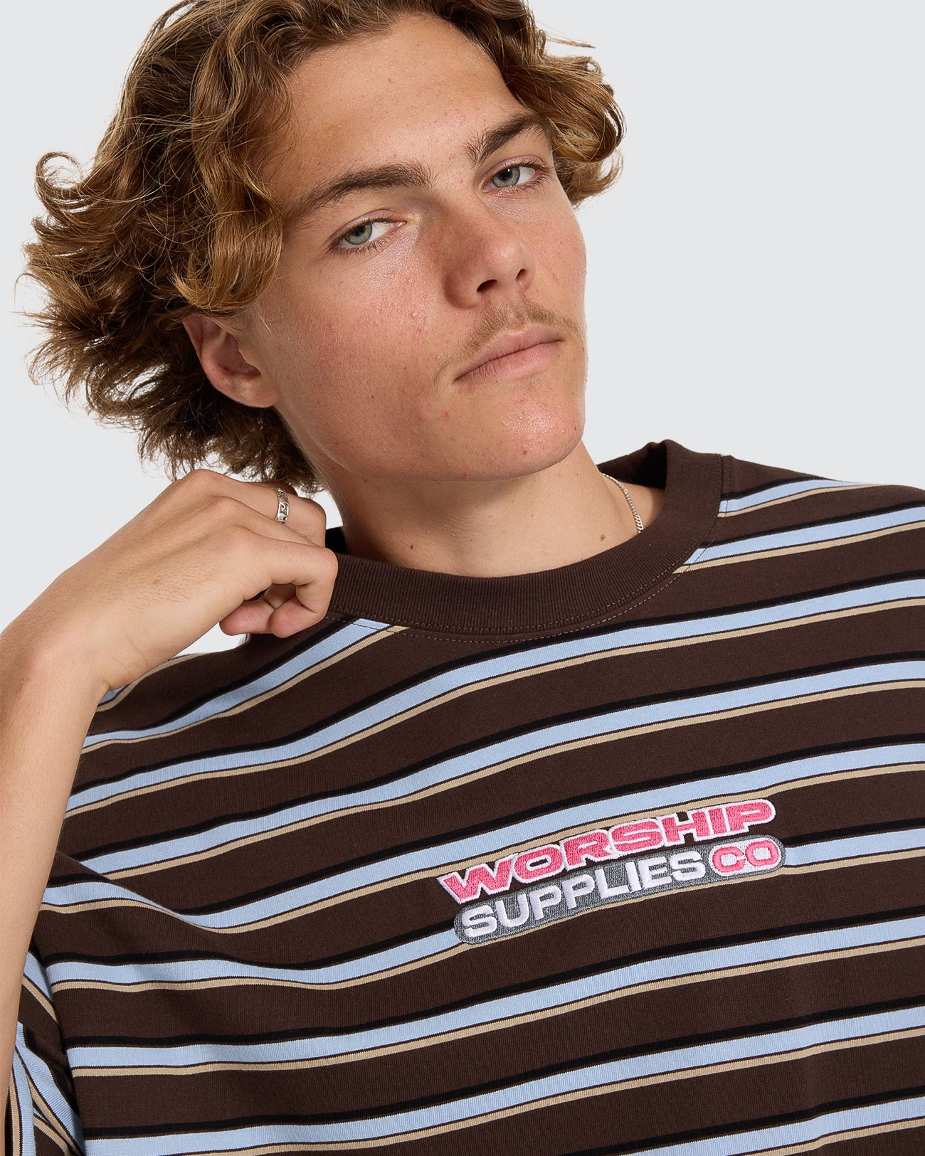 Globo Stripe Box Crop Tee