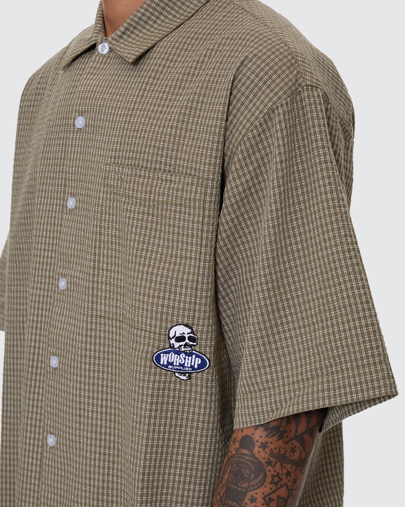 Jaws Box Fit Cropped Short Sleeve Shirt