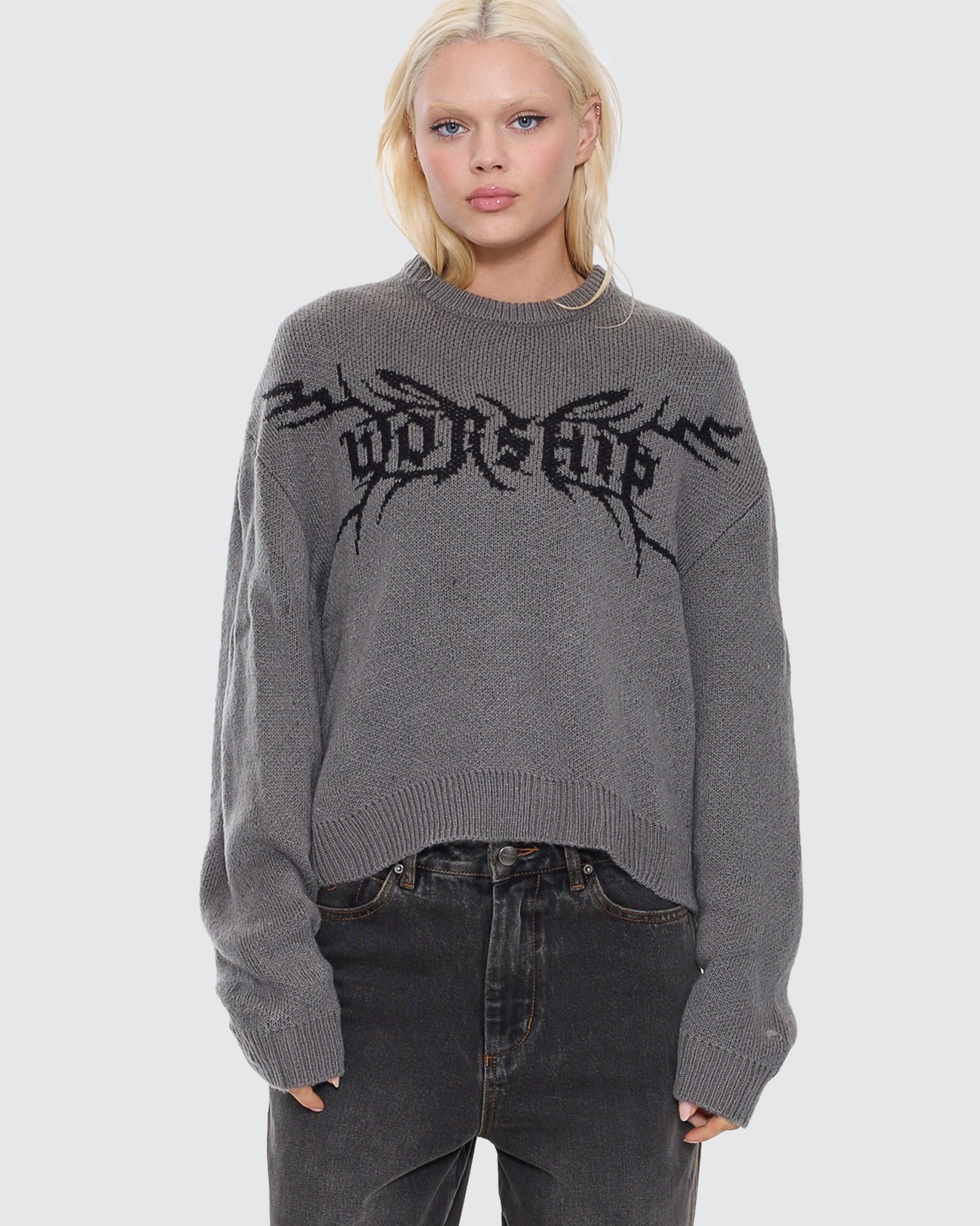 Trudge Box Fit Crew Knit Sweater