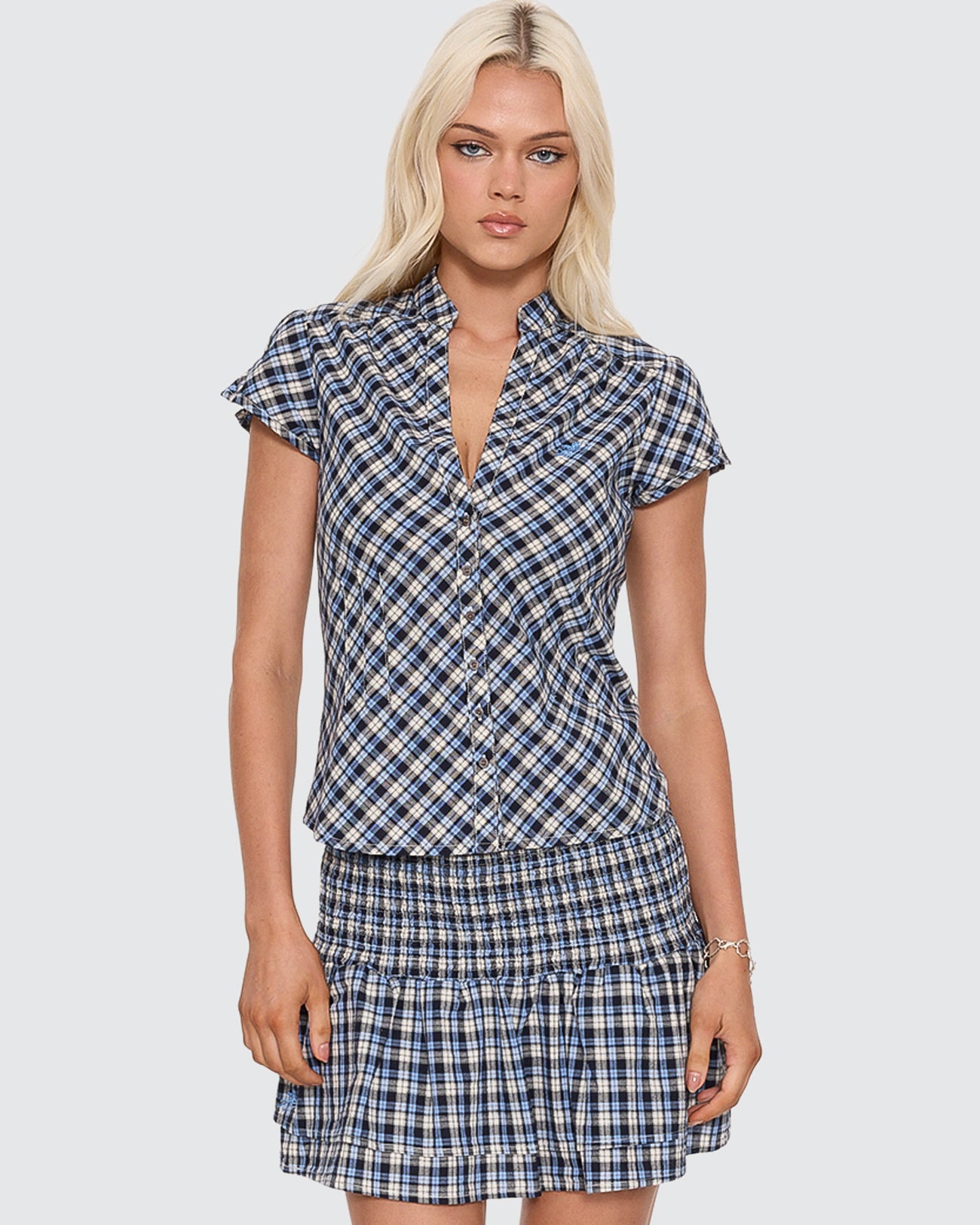 Cherub Fitted Pintuck Shirt
