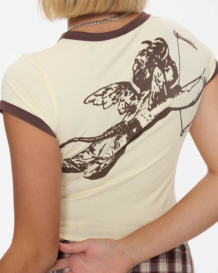 Cherub Cap Sleeve Ringer Tee