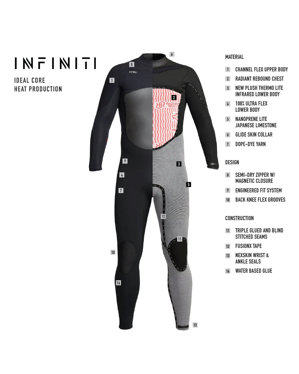 Infiniti Hooded 4/3 Full Suit