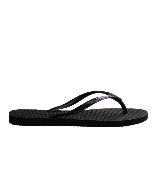 Kids Slim Rubber Logo Black/Lilac