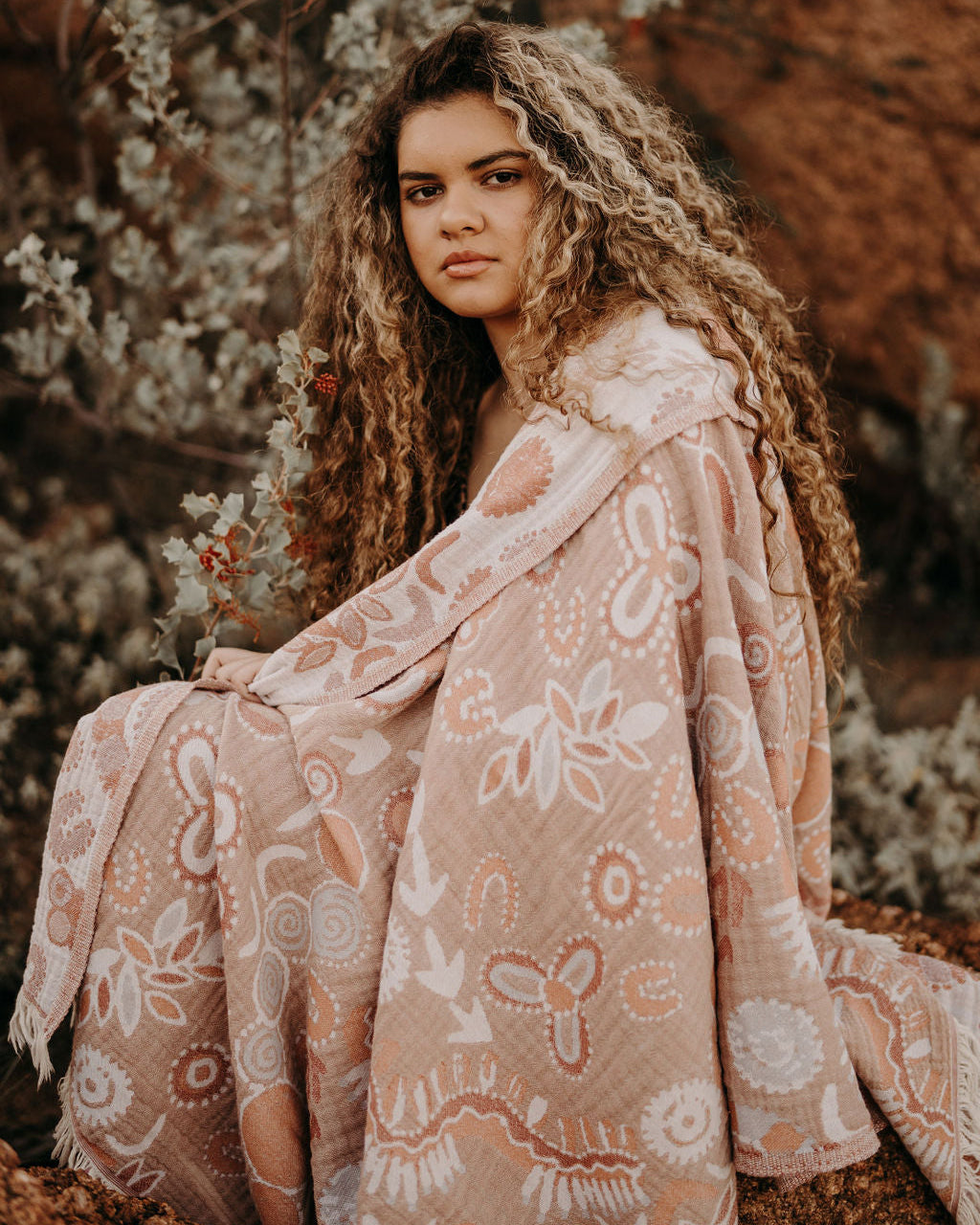 Mayde X Cungelella Art Kalkadoon Towel