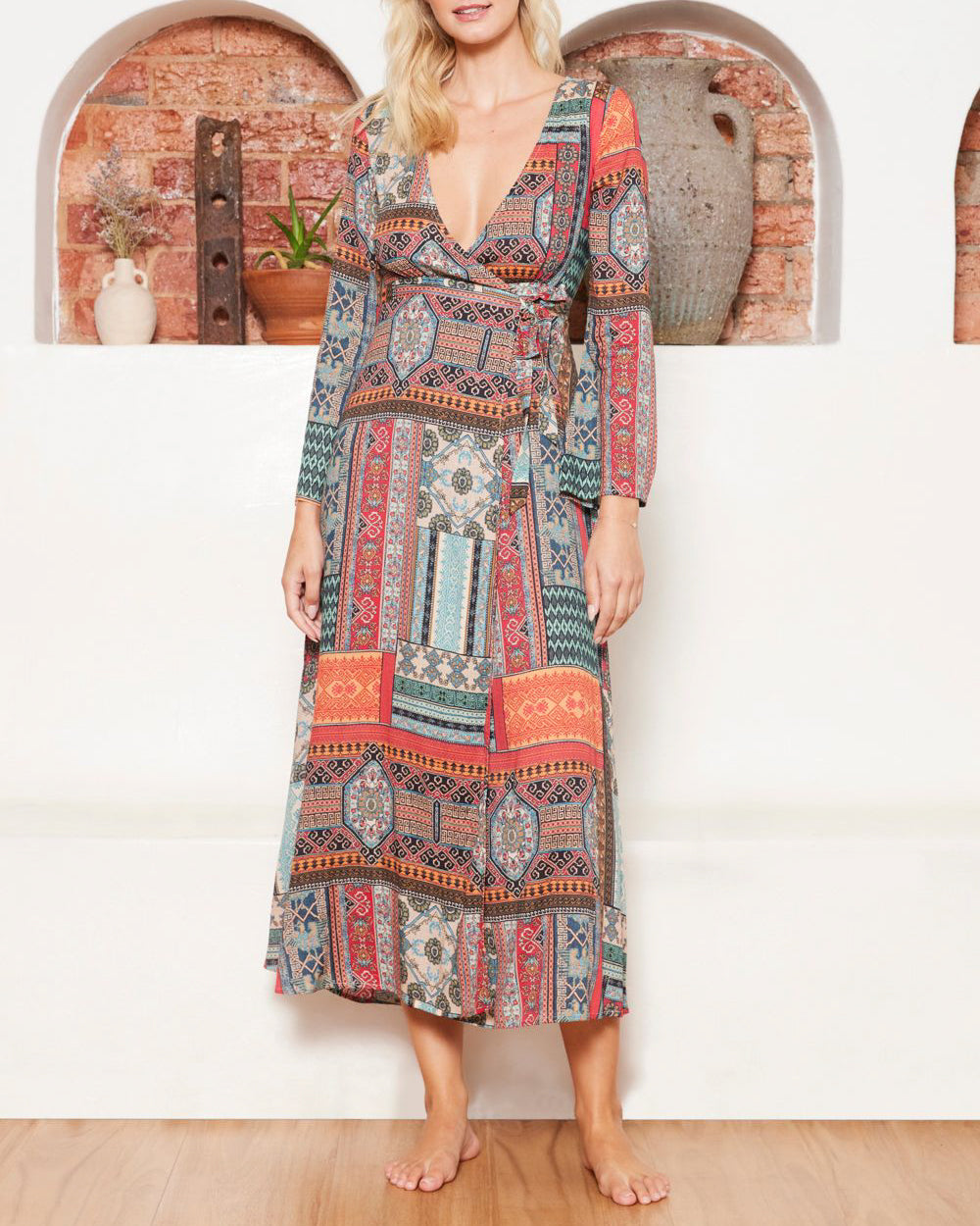 Kefalonia Suri Wrap Maxi Dress
