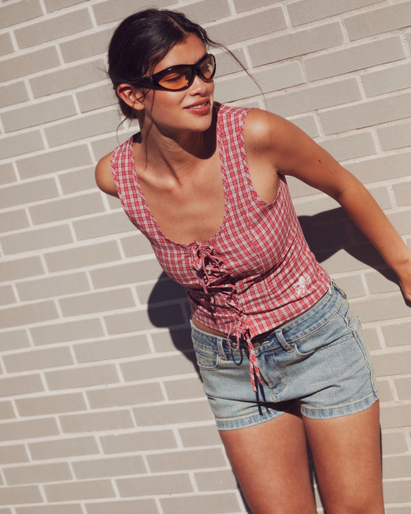 Impish Lace Up Top
