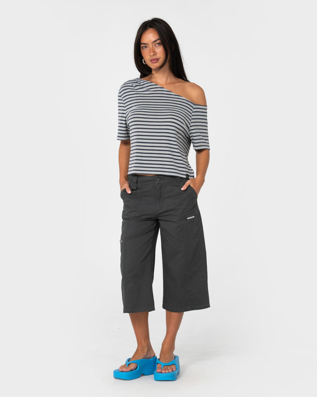 Sally Slouch Stripe Off Shoulder Top