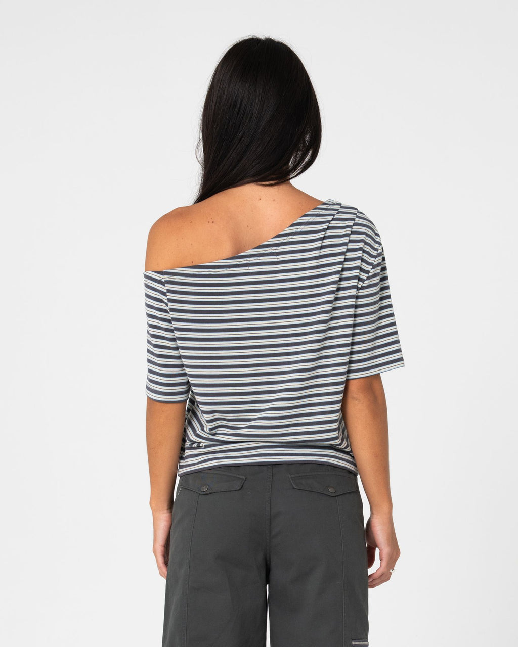 Sally Slouch Stripe Off Shoulder Top