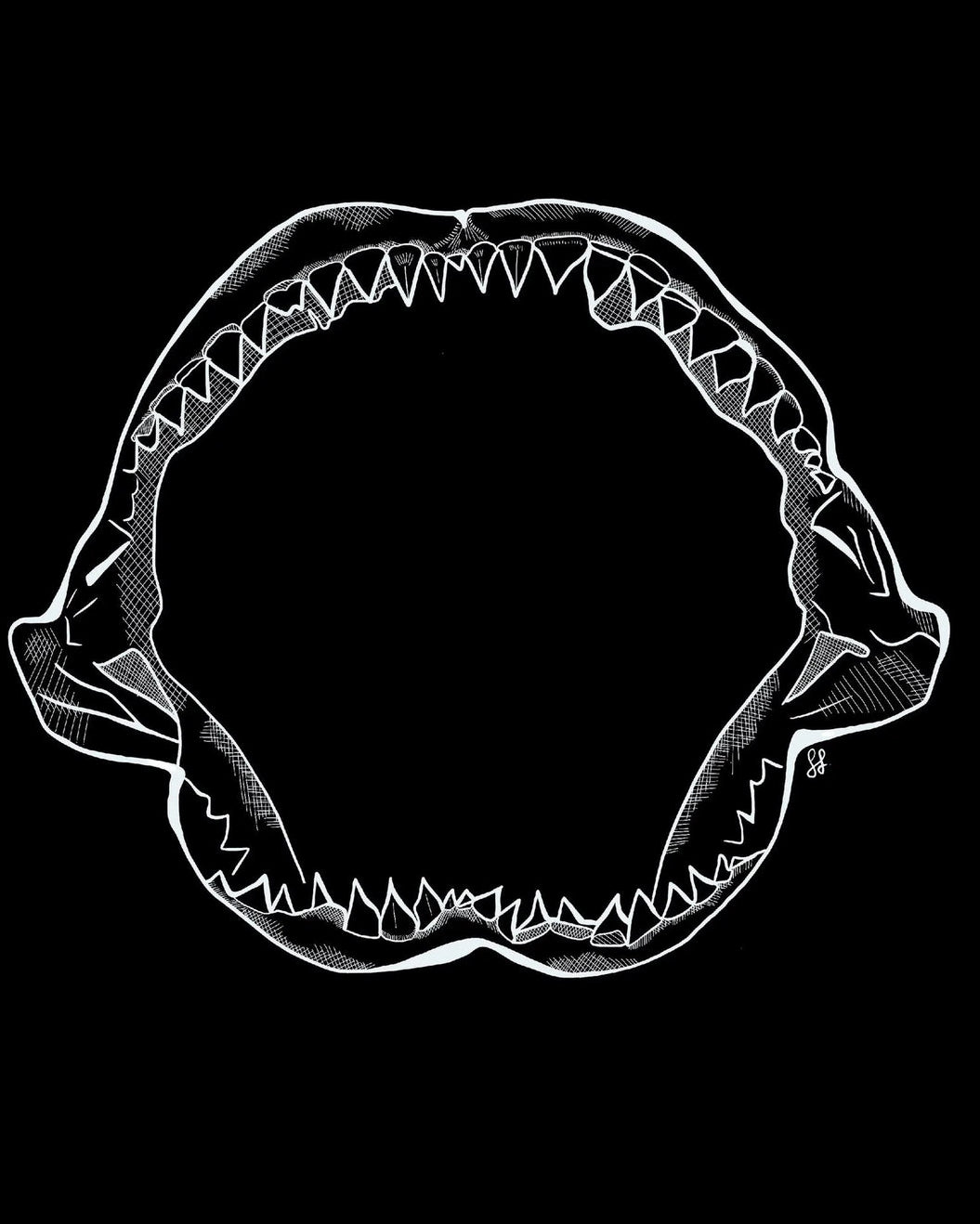 Shark Jaw Sticker - Small