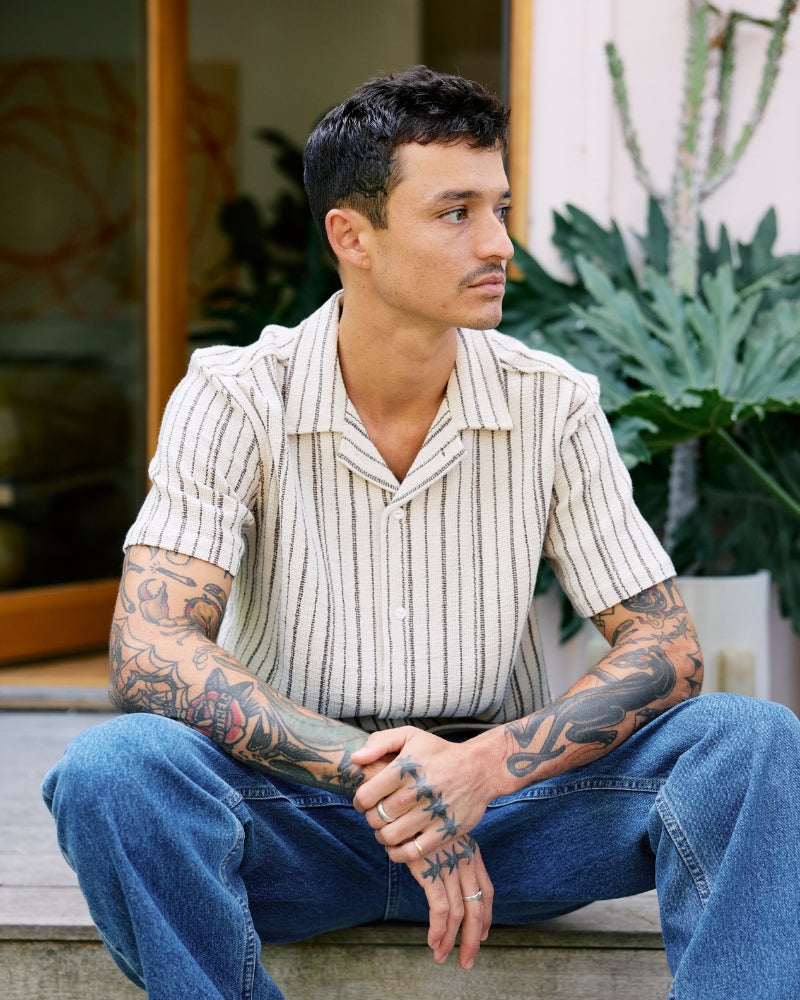Vacancy Stripe Short Sleeve Shirt