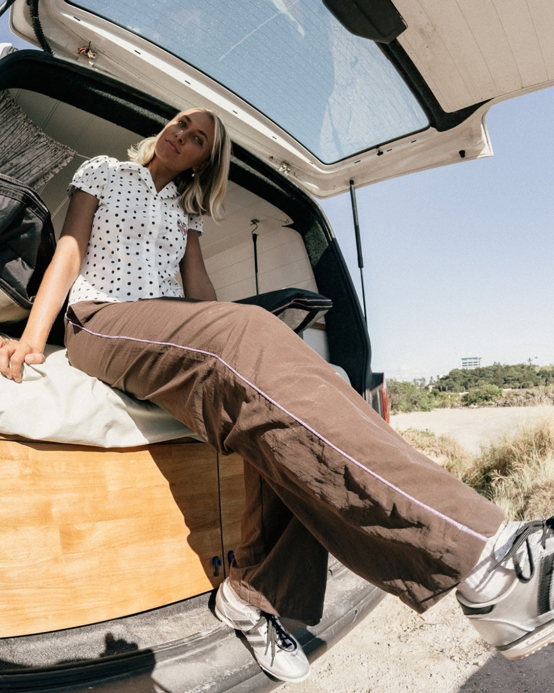 Coed Nylon Track Pant