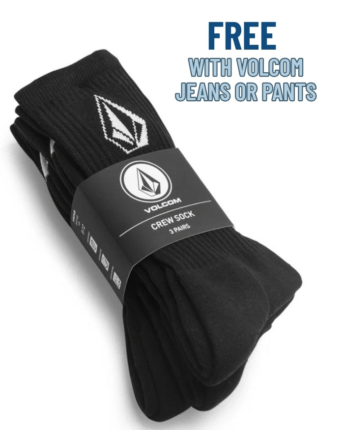 Full Stone Sock 3Pk - Black