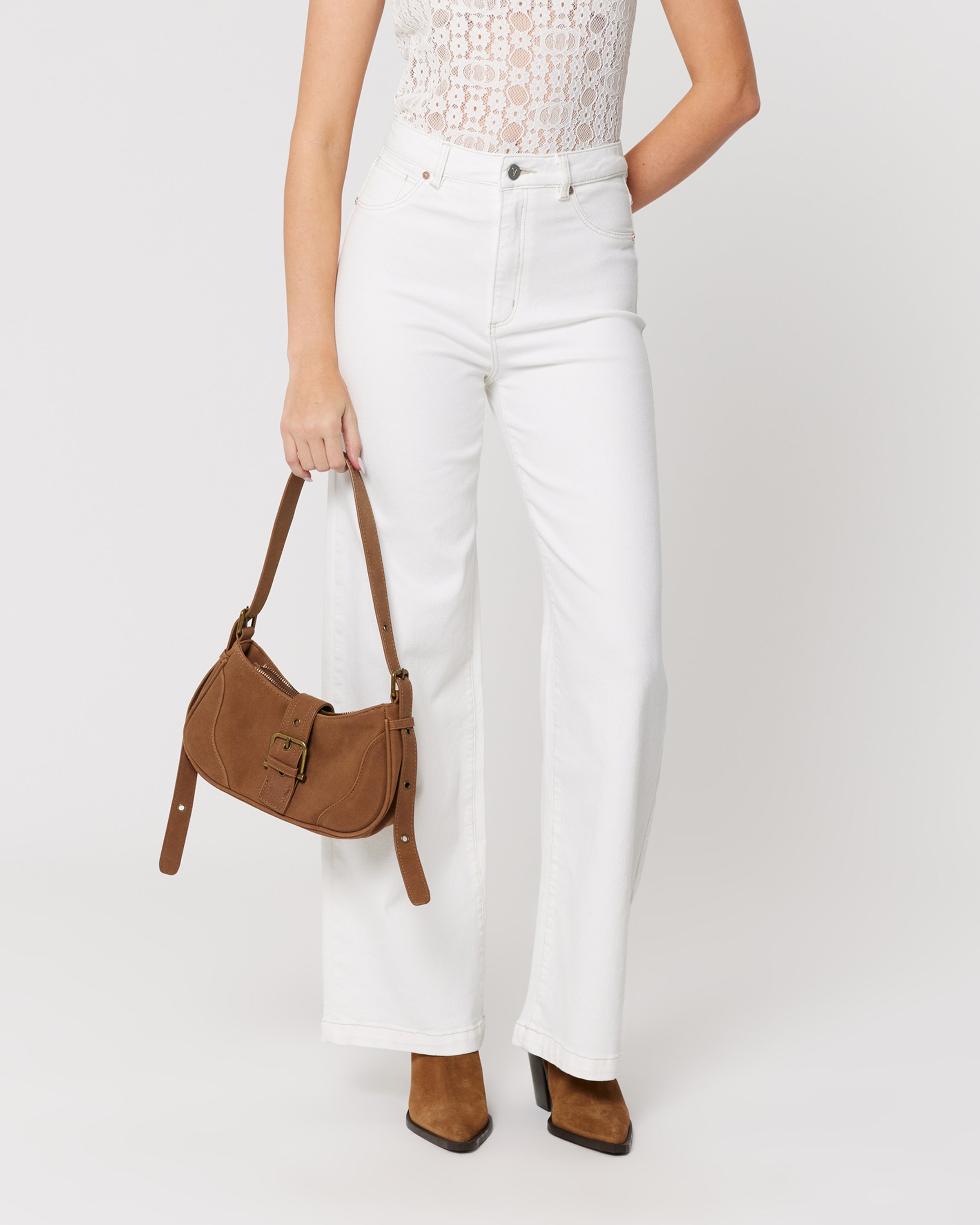 94 Wide Western White Jean