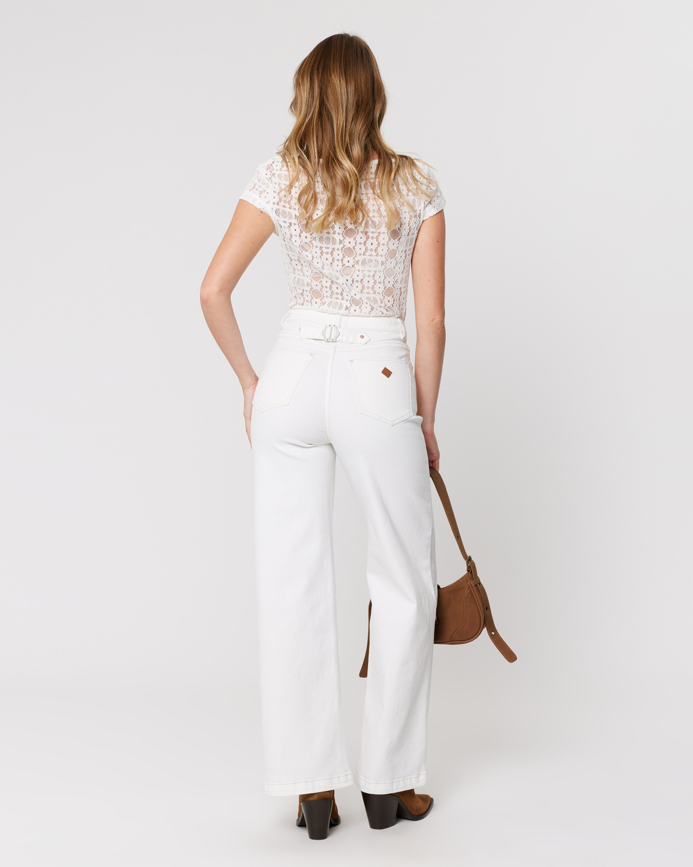 94 Wide Western White Jean