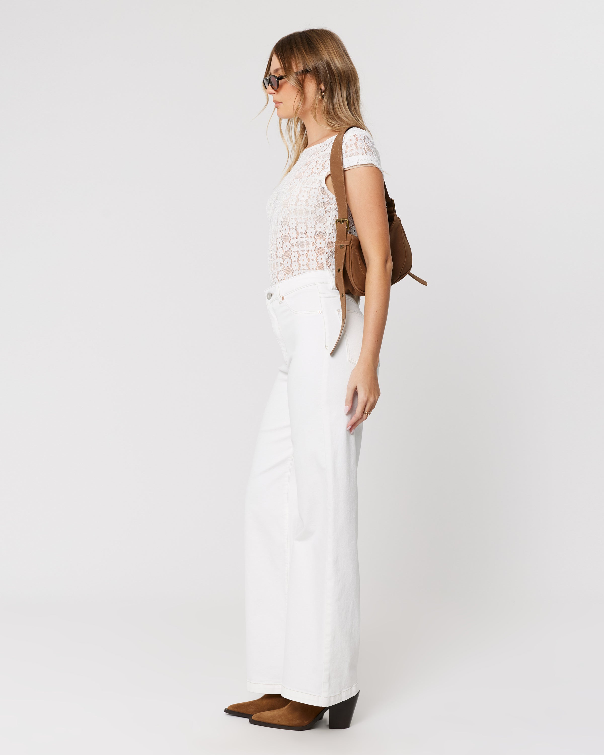 94 Wide Western White Jean