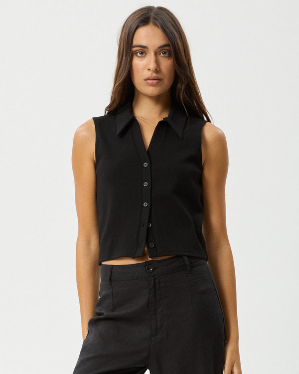 Eliza - Organic Rib Sleeveless Shirt