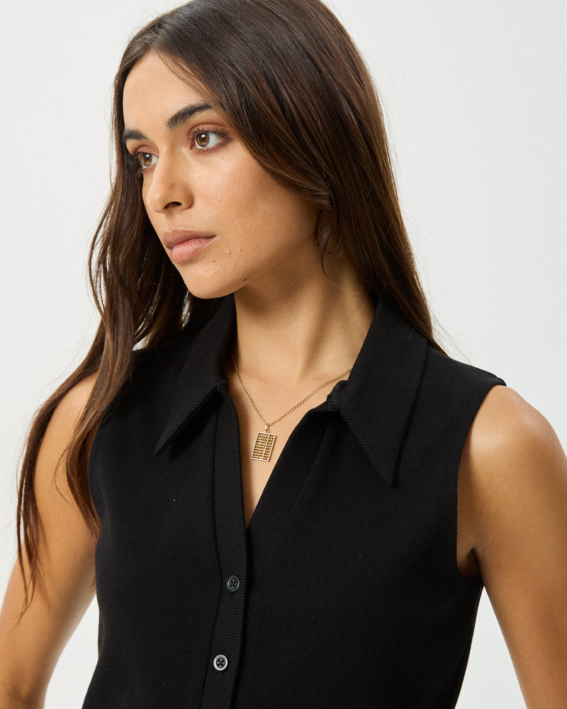 Eliza - Organic Rib Sleeveless Shirt