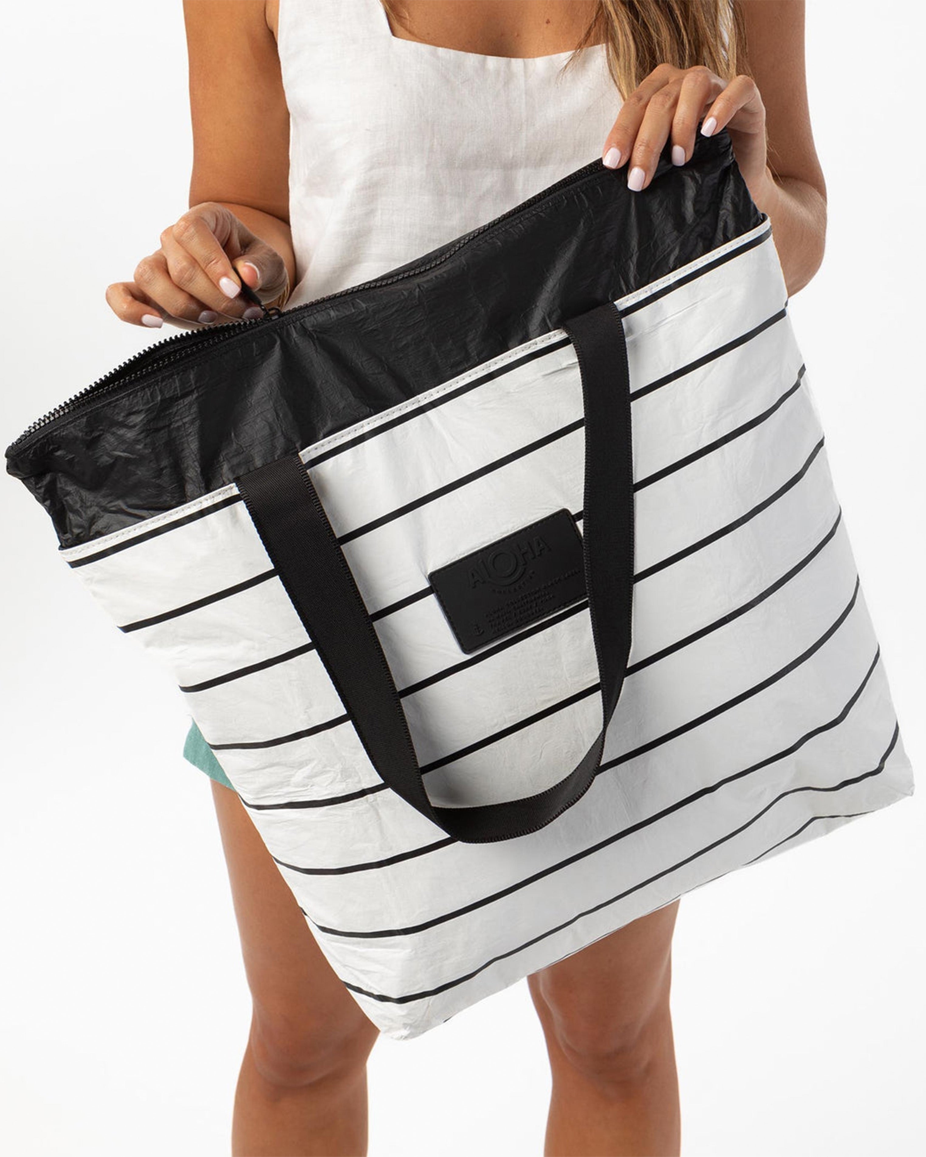 Pinstripe Day Tripper Tote Bag