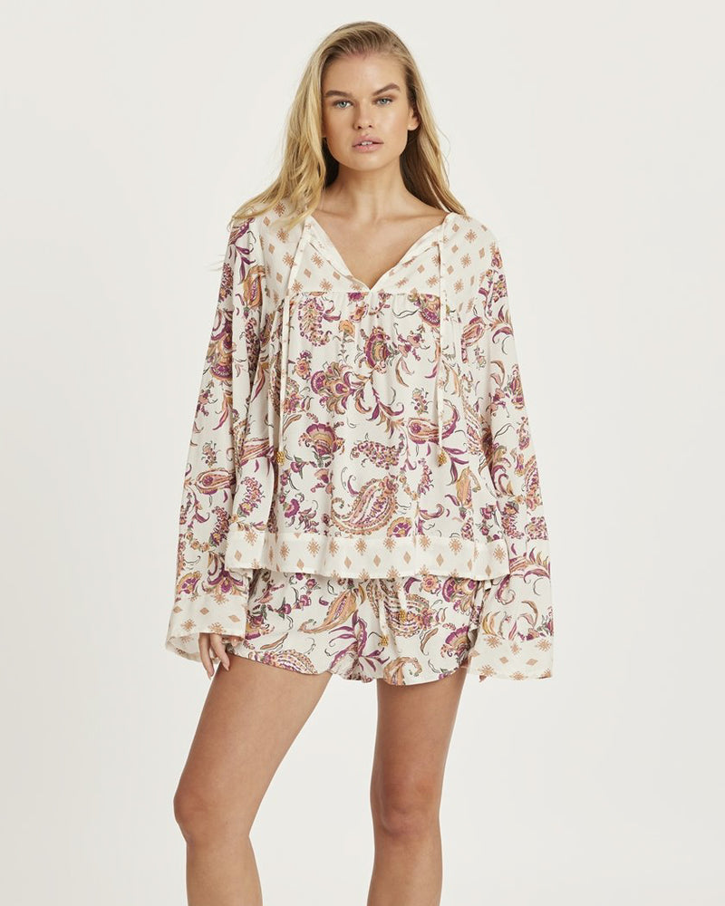 Casablanca Long Sleeve Woven Top