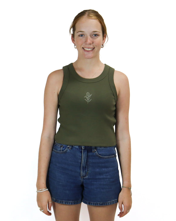 Banksia Organic Rib Crop Tank