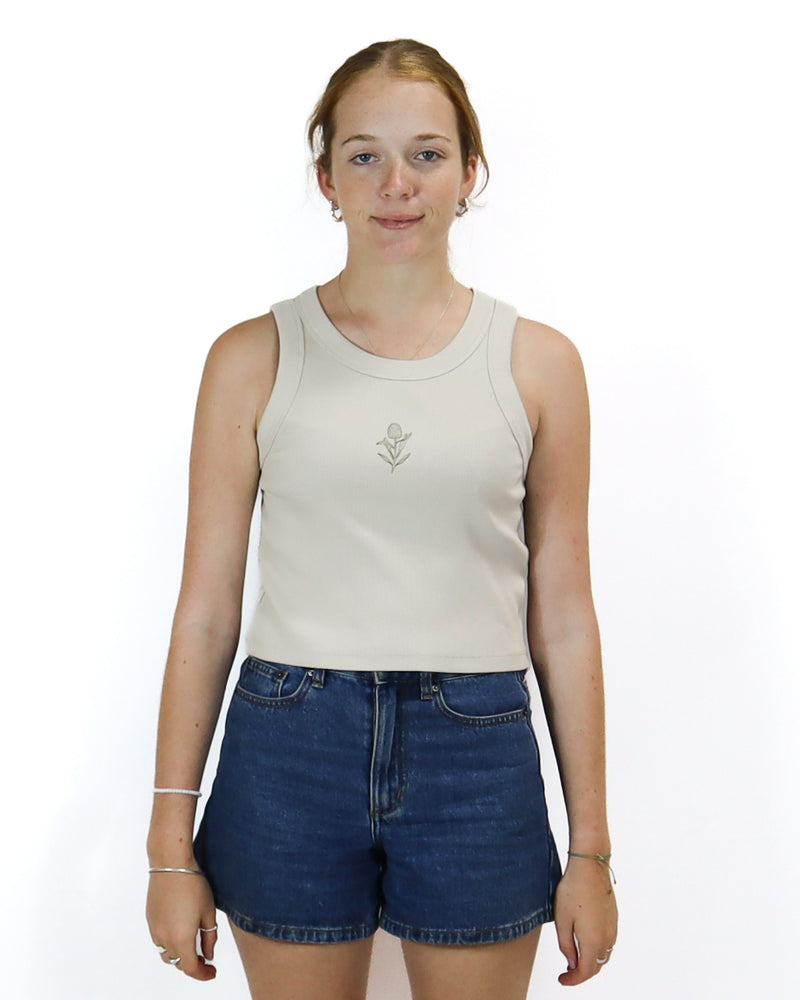 Banksia Organic Rib Crop Tank