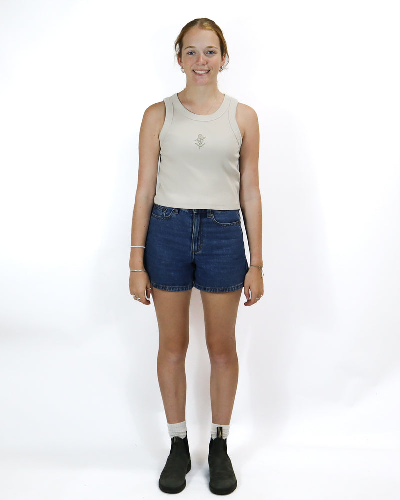 Banksia Organic Rib Crop Tank