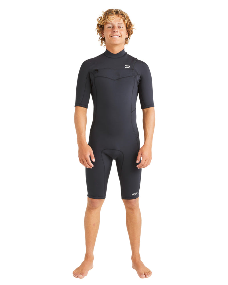 202 Absolute Natural Chest Zip Short Sleeve Springsuit