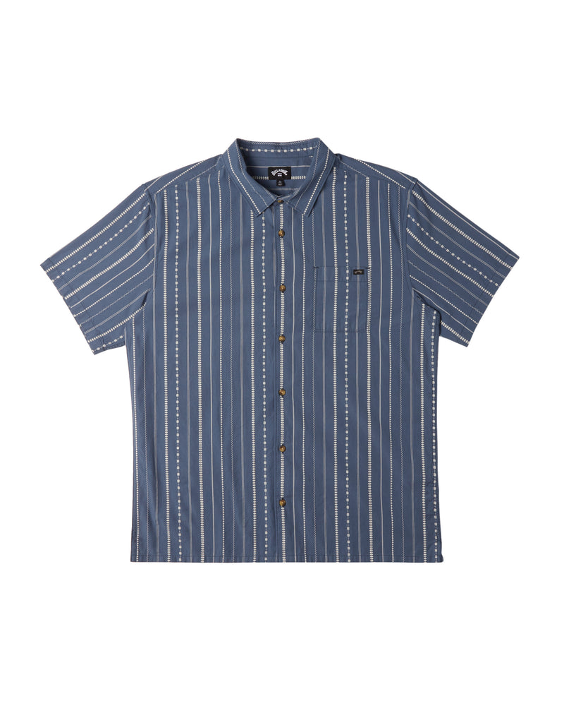 Sundays Jacquard Short Sleeve Woven Top