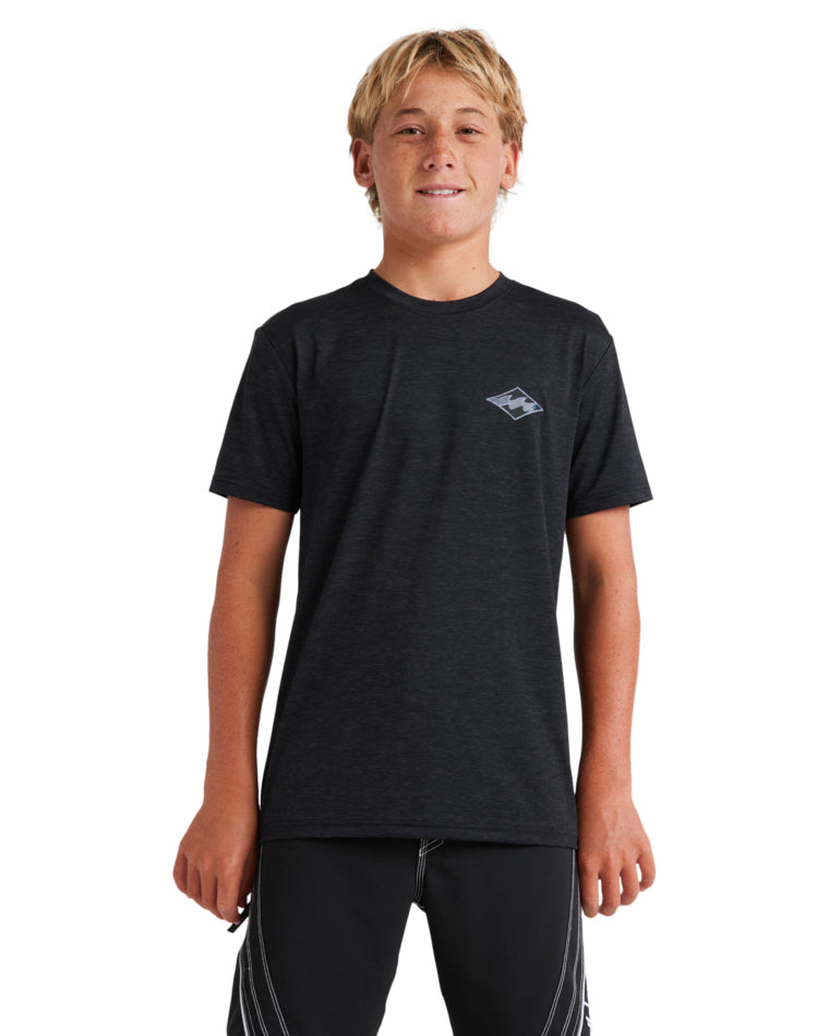 Boys Diamond Shoreline Lf Short Sleeve Rash Shirt