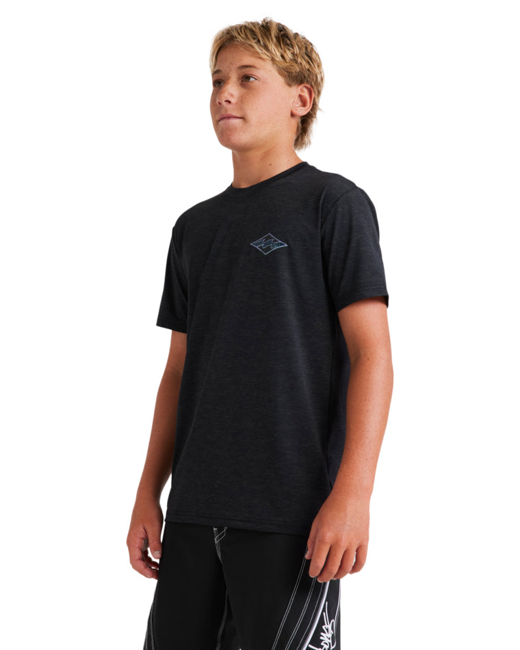 Boys Diamond Shoreline Lf Short Sleeve Rash Shirt