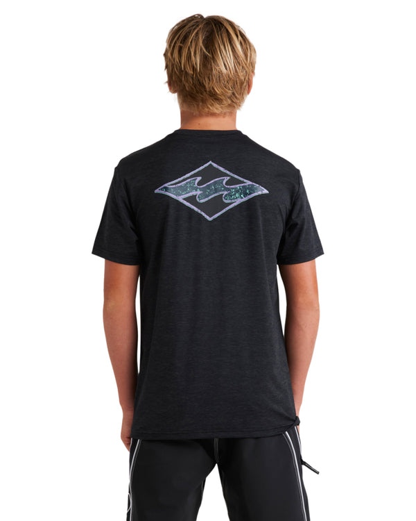 Boys Diamond Shoreline Lf Short Sleeve Rash Shirt