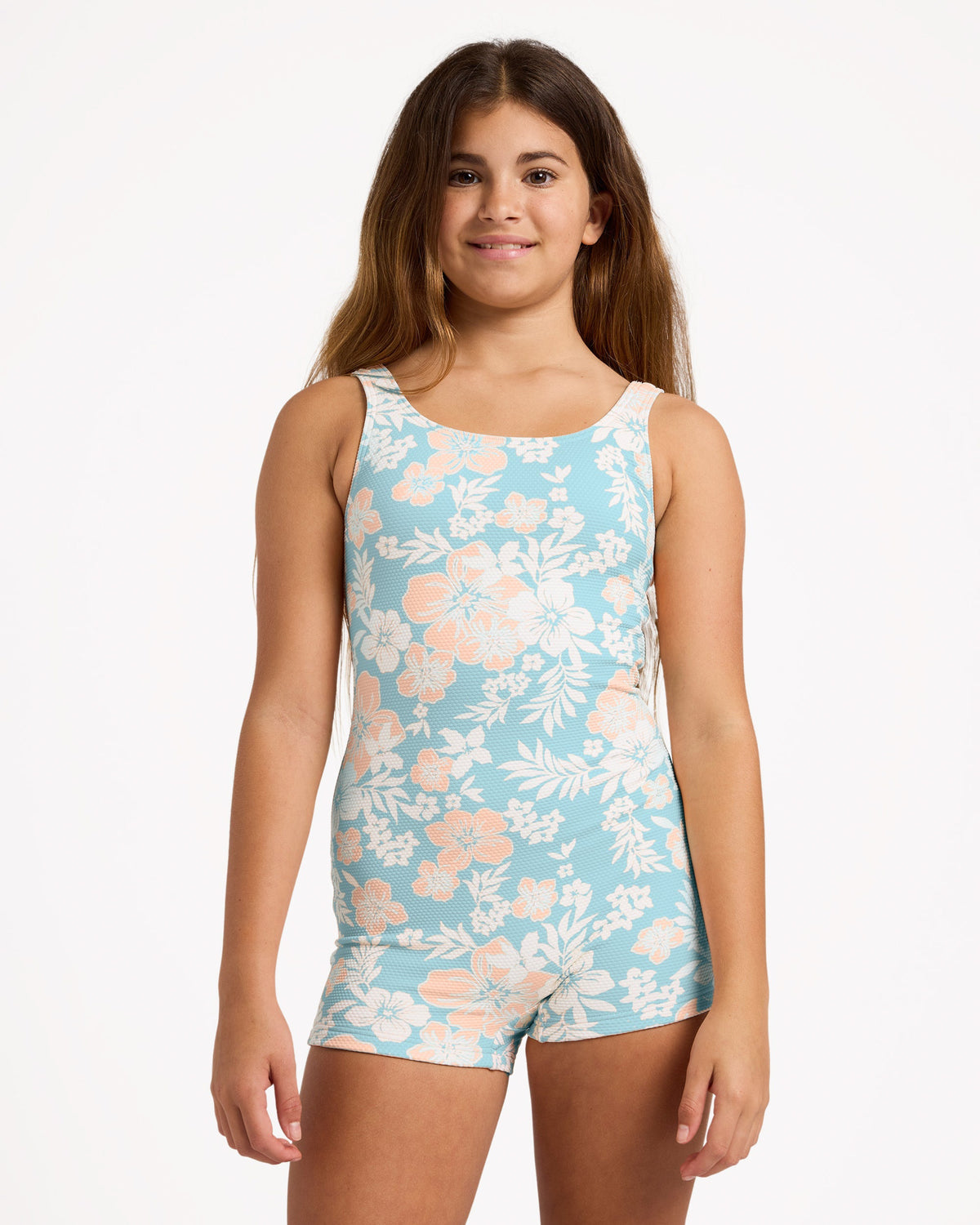 Girls Hibiscus Haze Retro Surf Suit