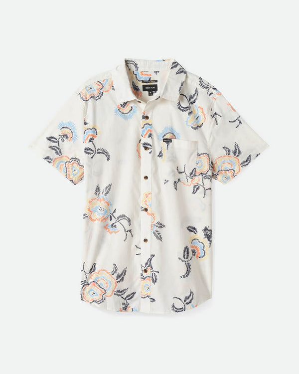 Charter Print Short Sleeve Woven Top