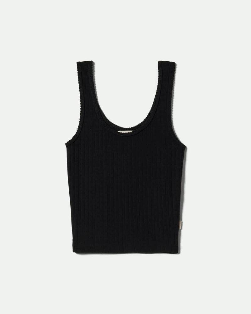 Pointelle Slim Fit Tank