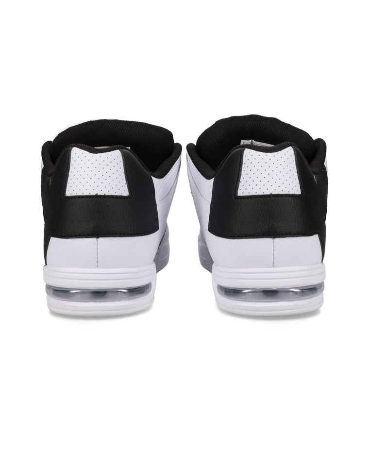 Back view of DC sneakers showing padded heel collars and visible air units in the sole