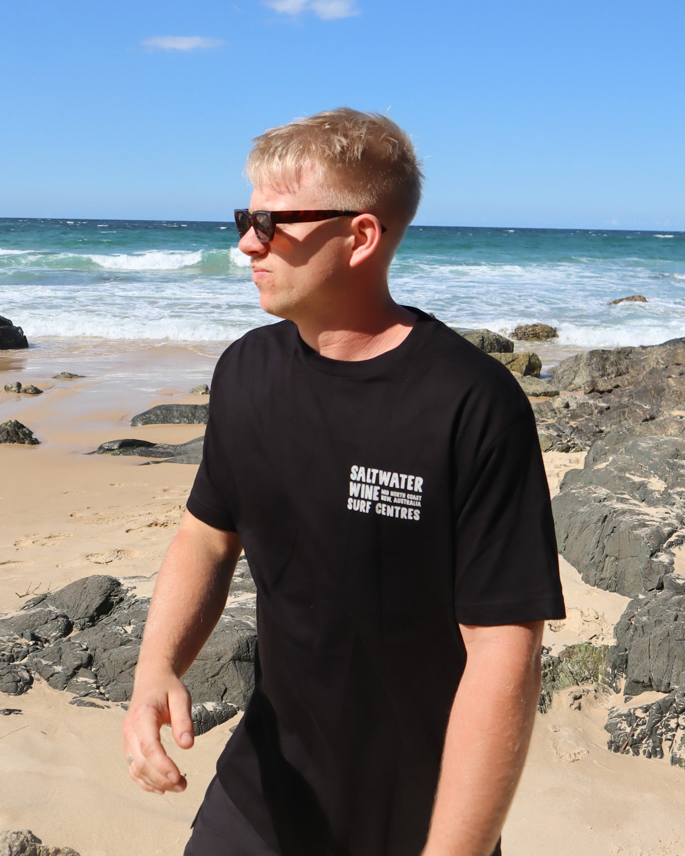 Saltwater Wine Australia Map Tee