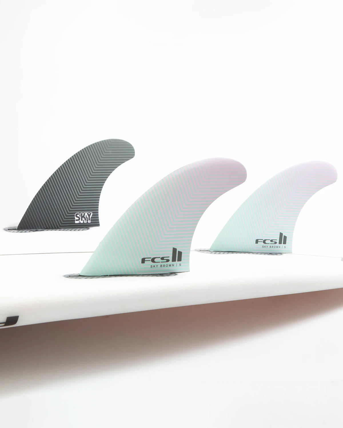 FCS II Sky Brown PC Tri Fin Set