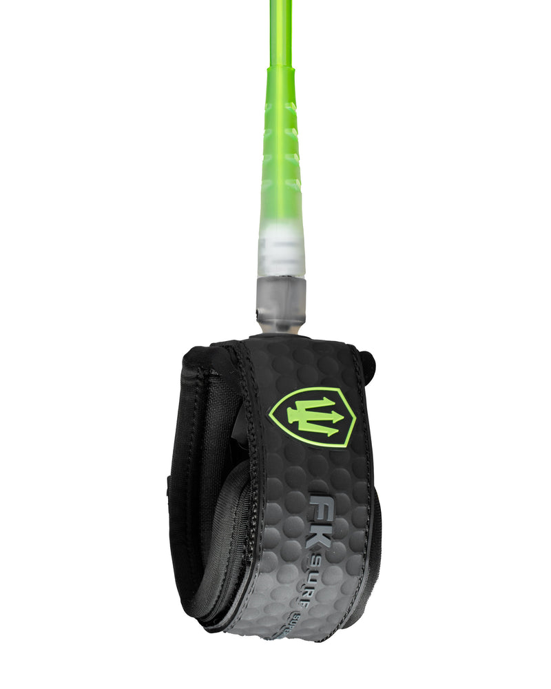 Golf club head cover with green and gray design on a white background