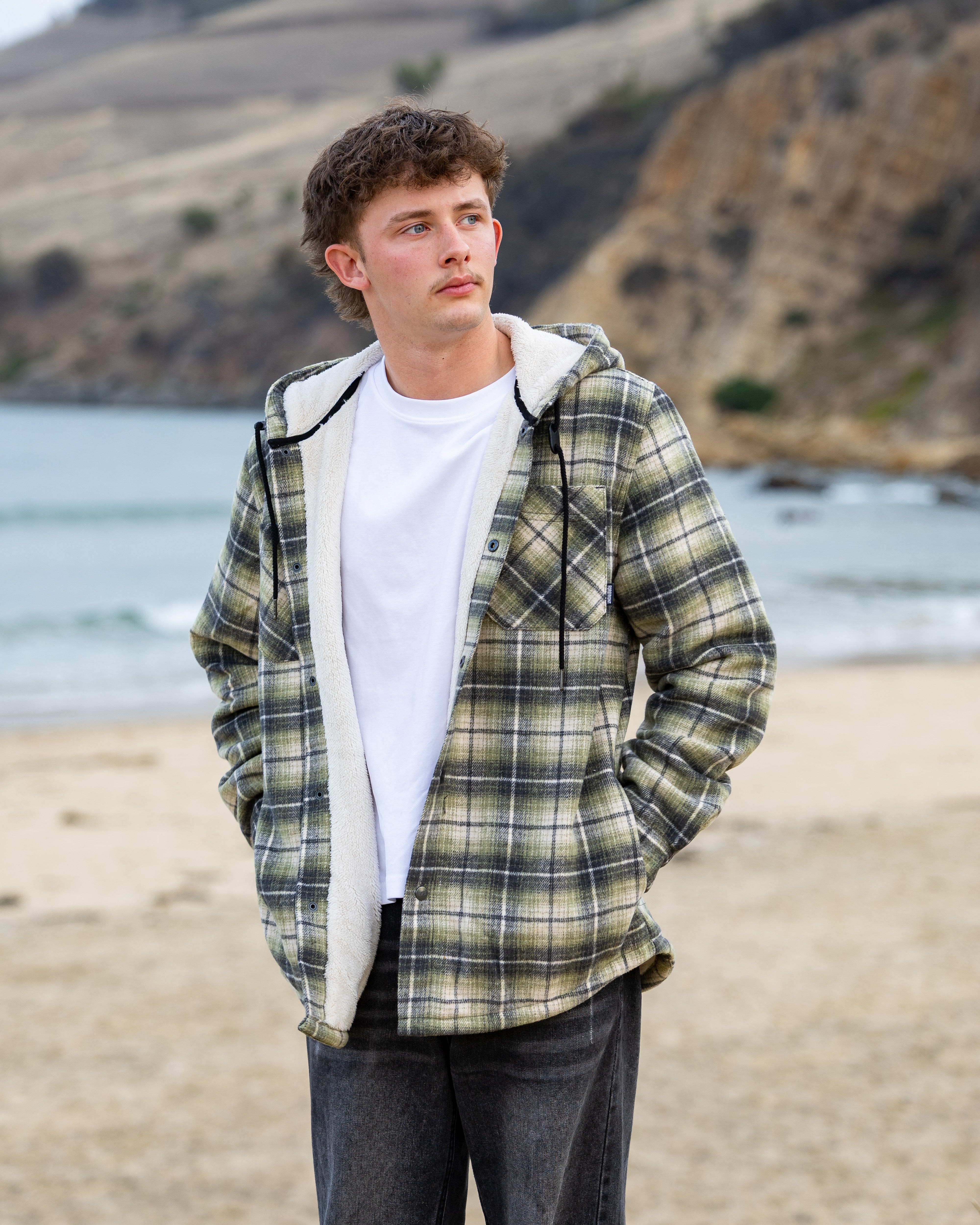 Fluid Hooded Sherpa Jacket