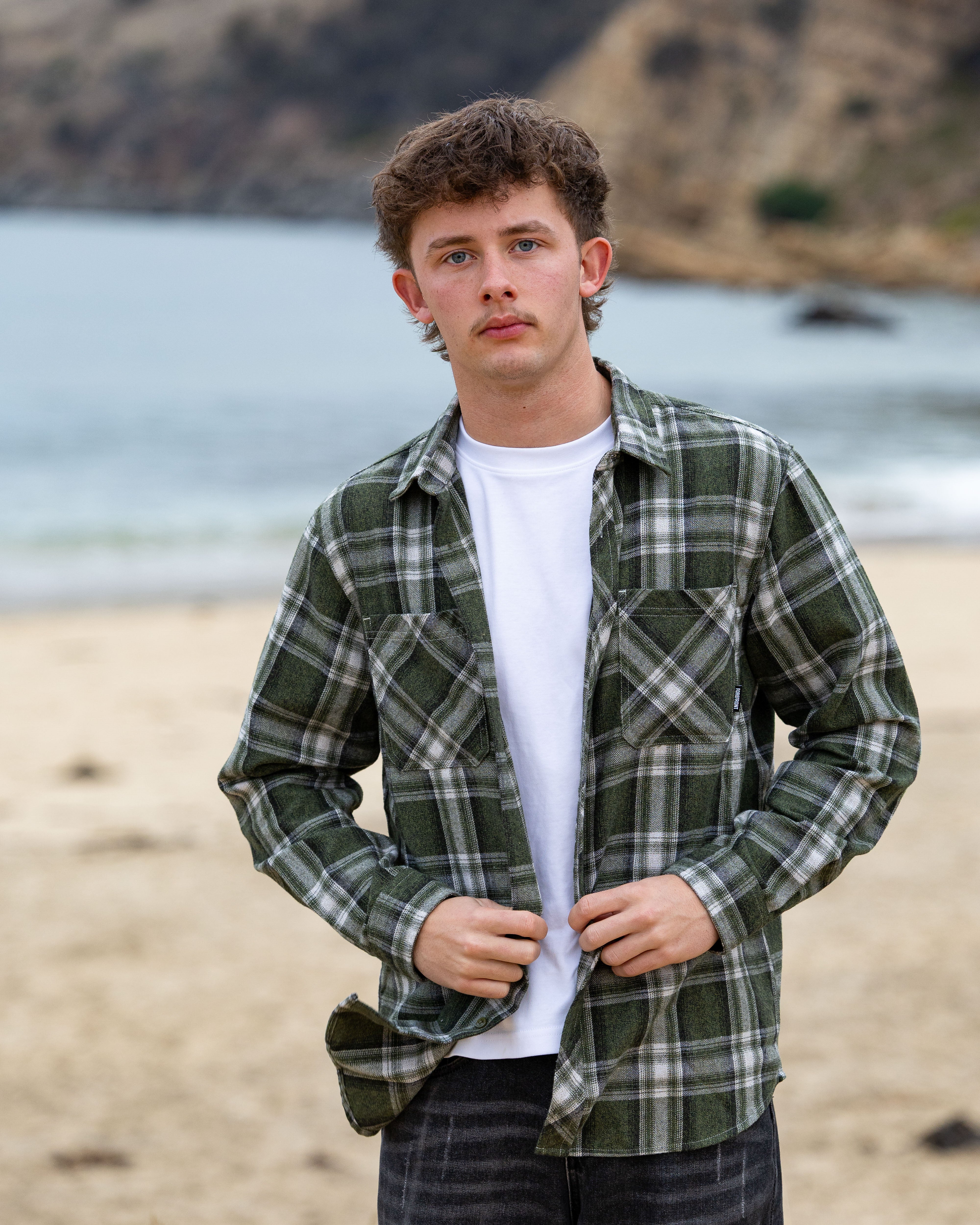 Washed Check Long Sleeve Shirt